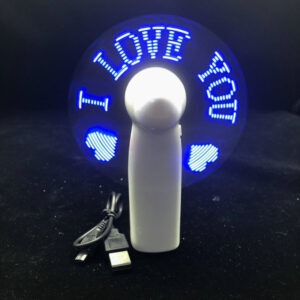 Handheld small air fan i love you led light fan Birthday gift